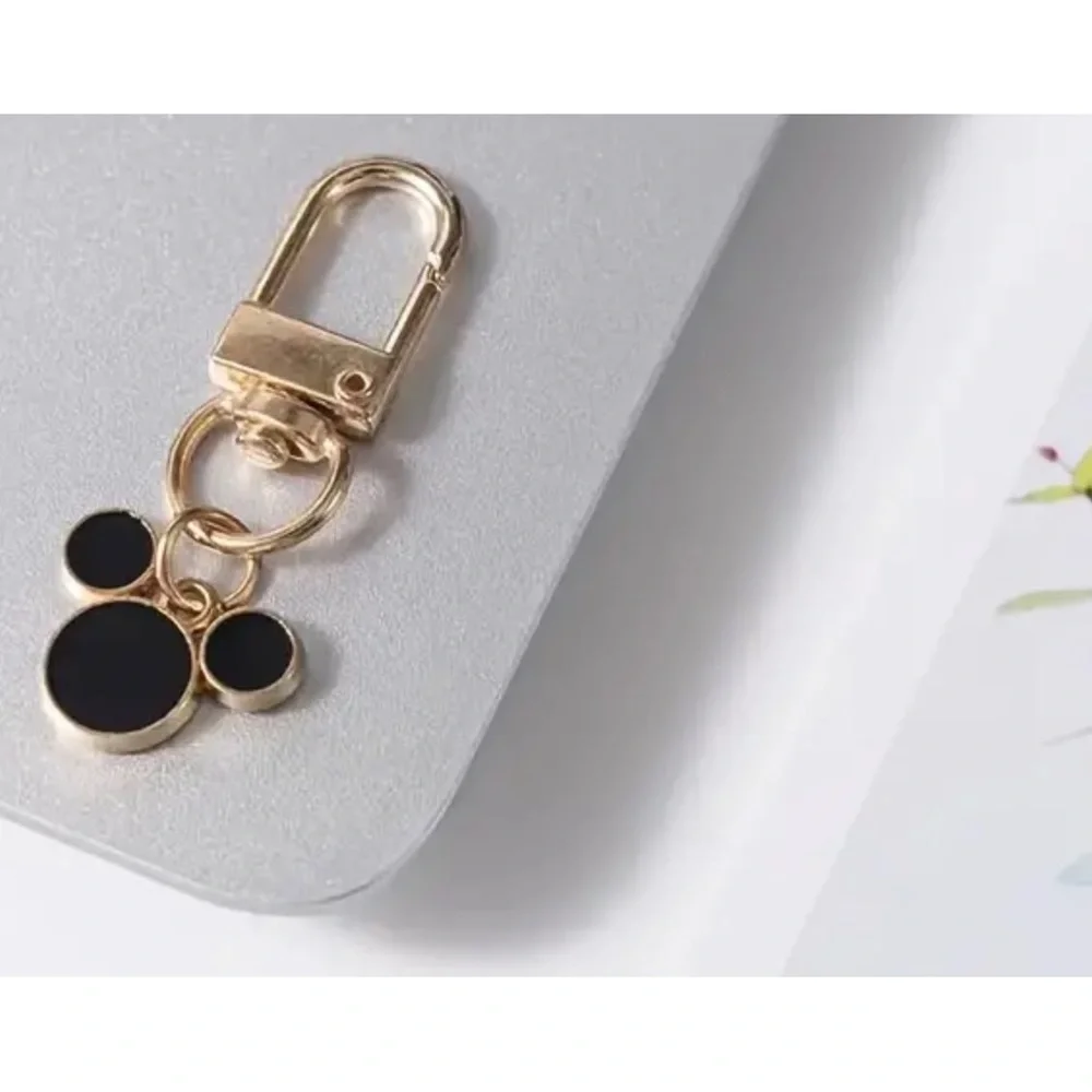 Keychain bag charm Mickey Mouse inspired red black gold
